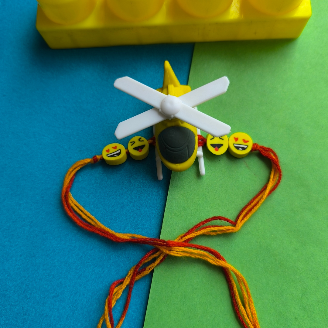 AEROPLANE ERASER WITH  COLOUR BEADS & MAULI