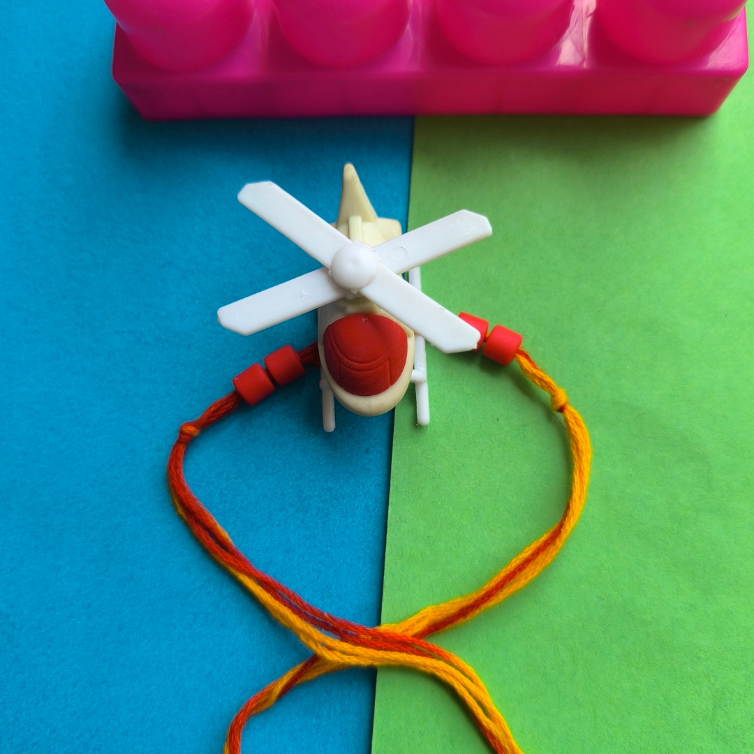 AEROPLANE ERASER WITH  COLOUR BEADS & MAULI