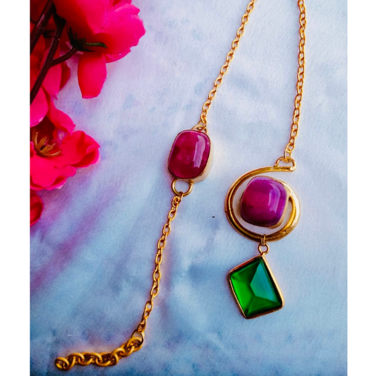 Ropada with Glass Stone Couple Rakhi