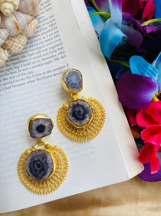 Web of Agate Earring