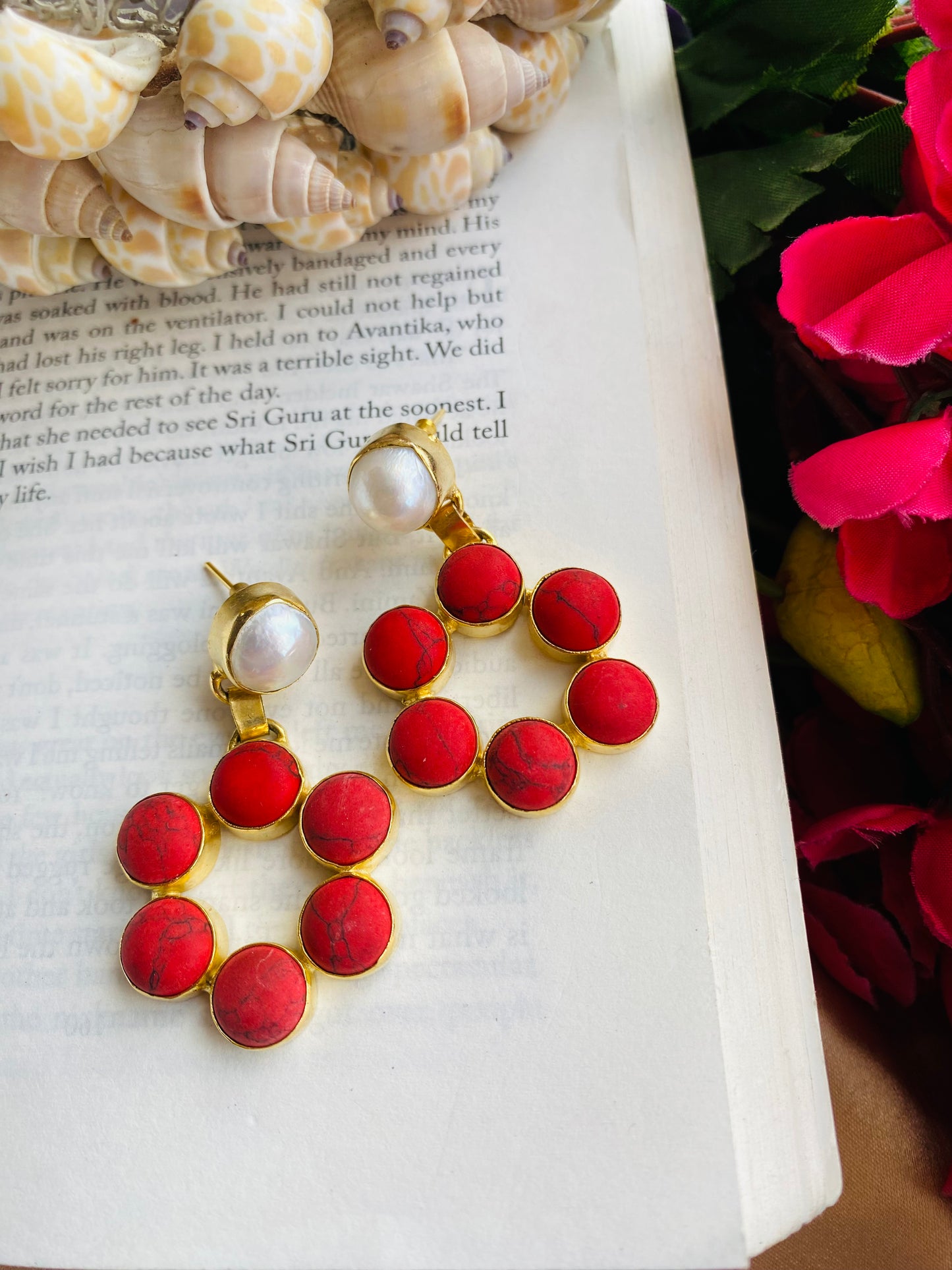 Coral Floret Earrings