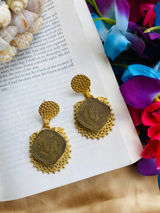 Antique Coin Earrings