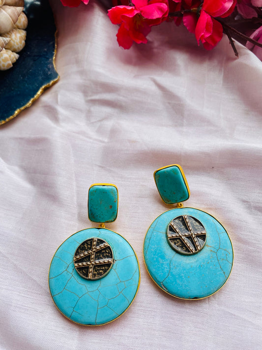 Sticks on Turquoise Earring