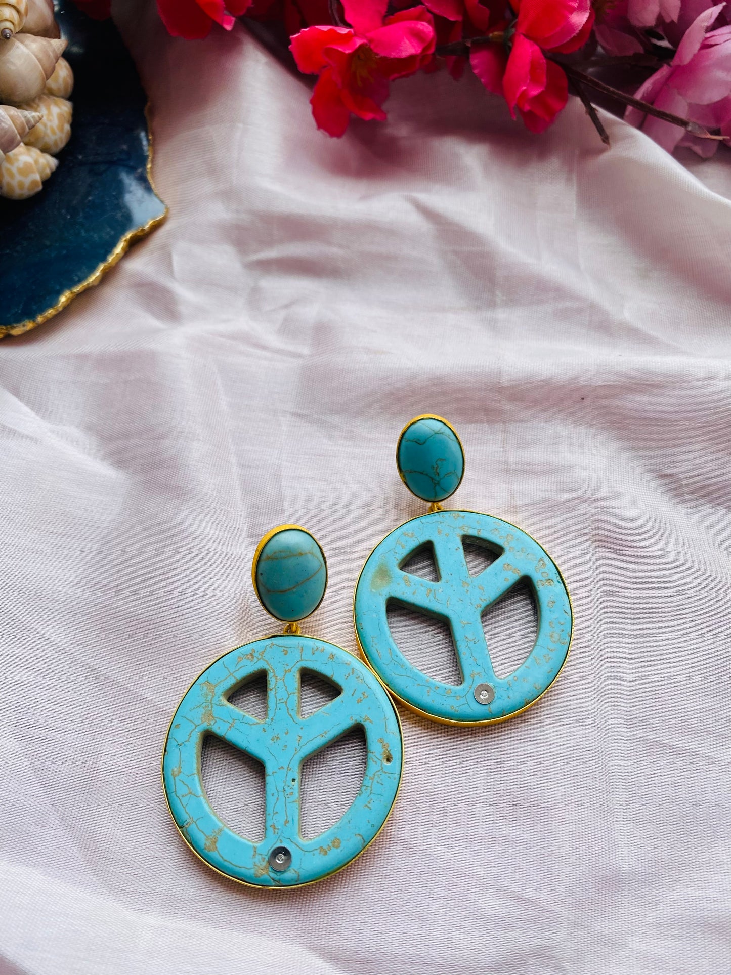 Geometrical Turquoise Earring