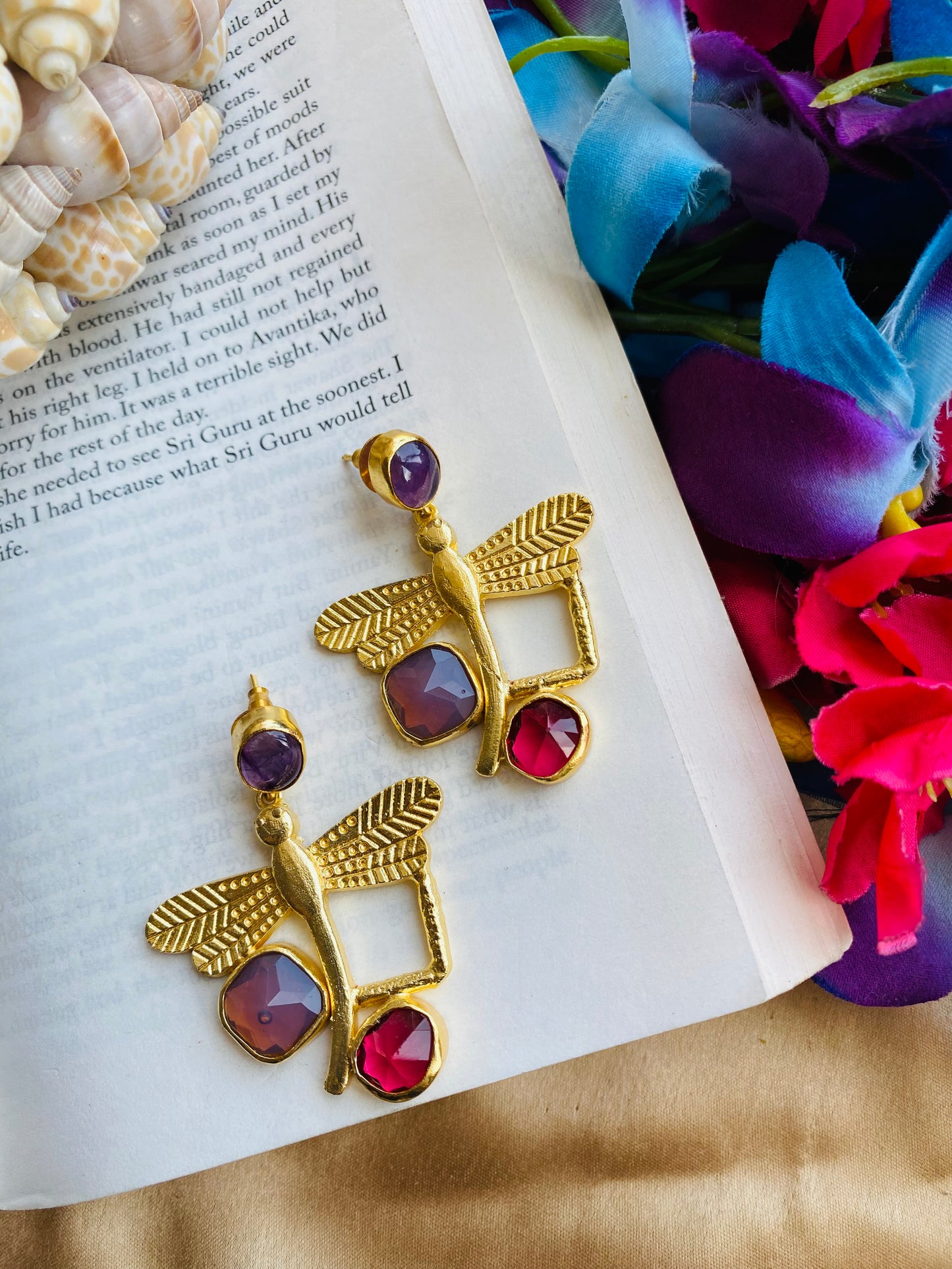 Colourful Butterfly Wings Earrings