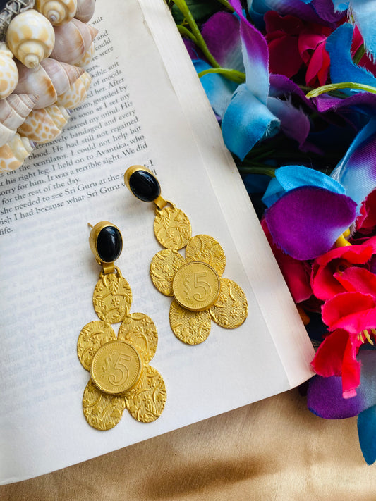 Ancient Coin Cluster Earring