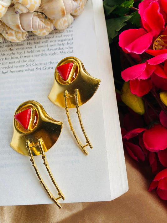 Coral Twigs Earrings