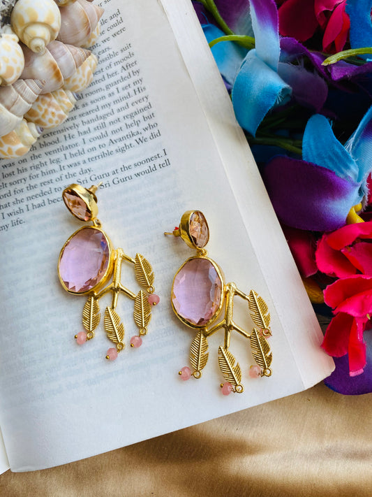 Pink Twigs Earring