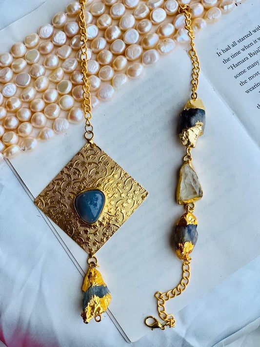 Rough Stone Bracelet Couple Rakhi