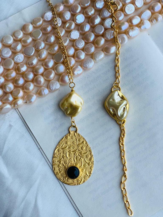 Black Dot Pearl Couple Rakhi