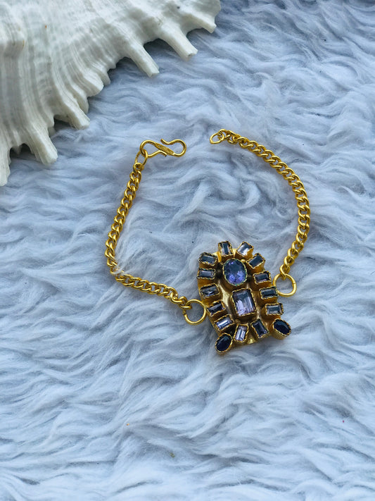 Blue Zircon Pendant Rakhi