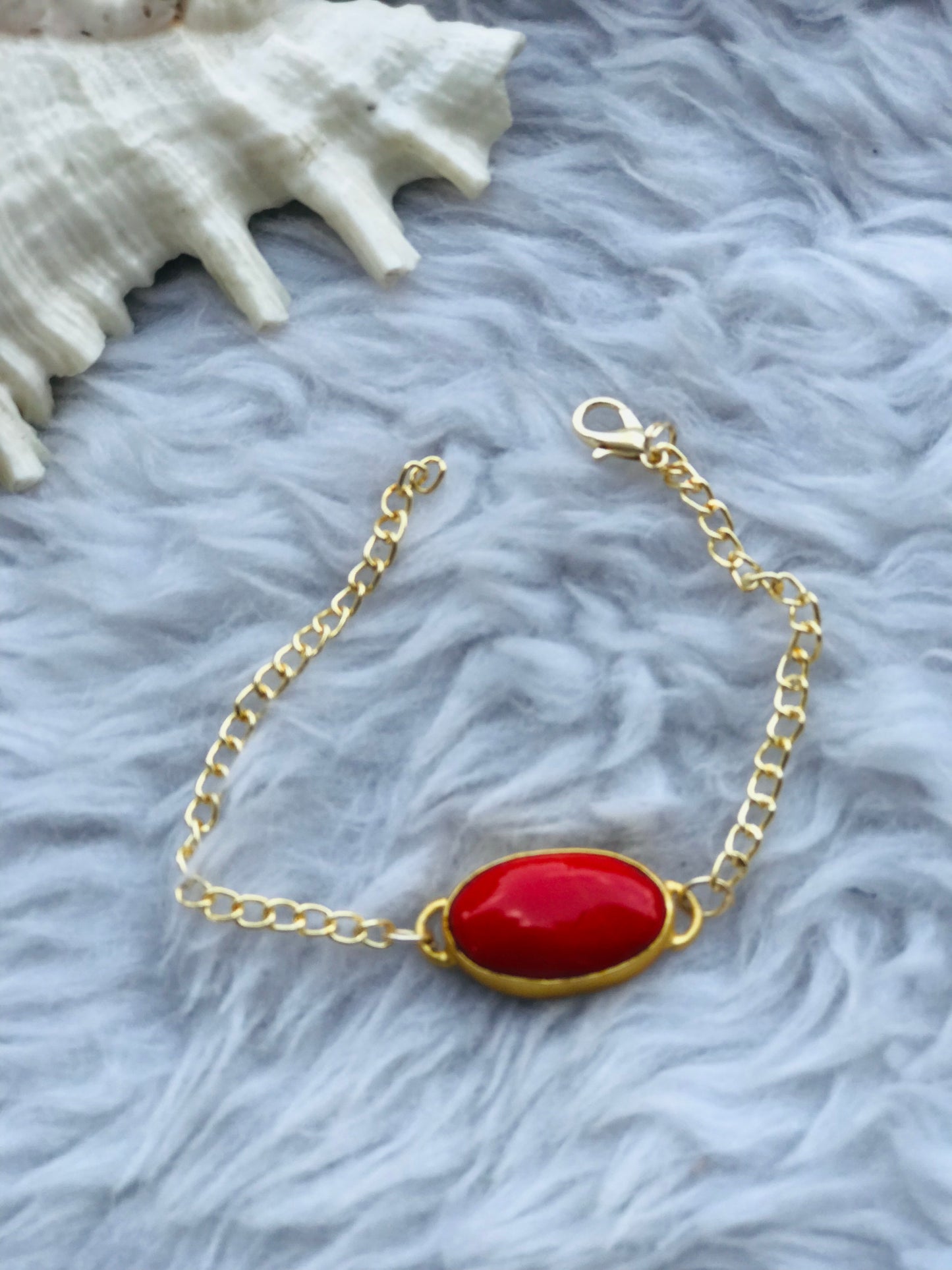 Red Coral Bracelet Rakhi