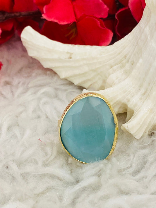 Teal Monalisa Ring