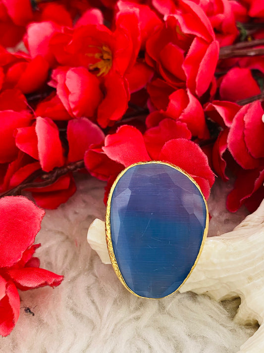 Navy Blue Monalisa Ring