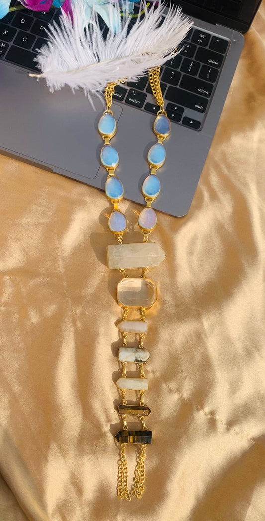 Diana Crystal Tie Necklace