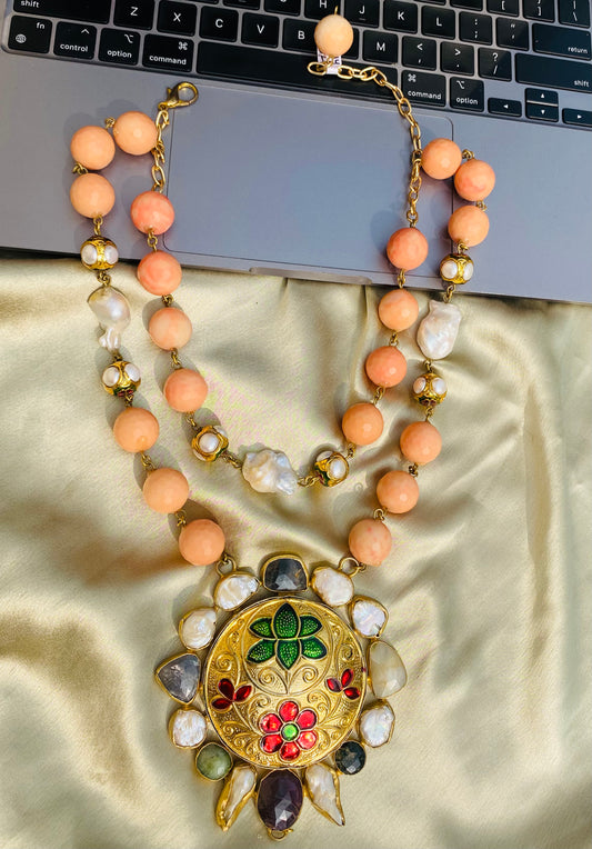 Modern Begum Sapphire Necklace