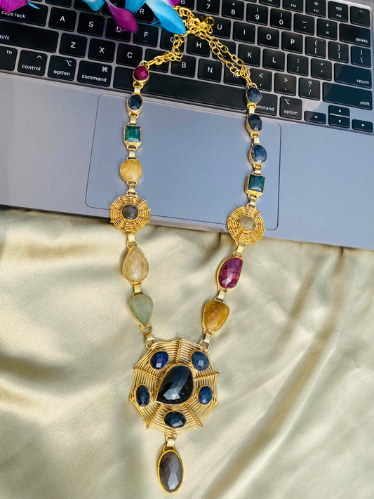 Circles of Sapphire Necklace