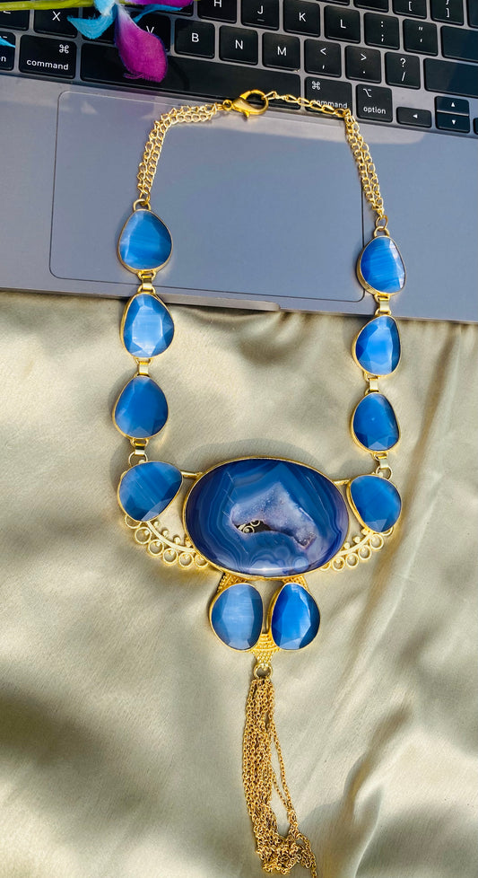 Alisa Blue Agate Necklace