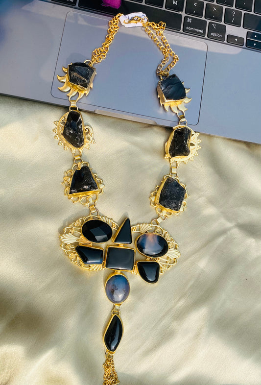 Rays Of Onyx Necklace