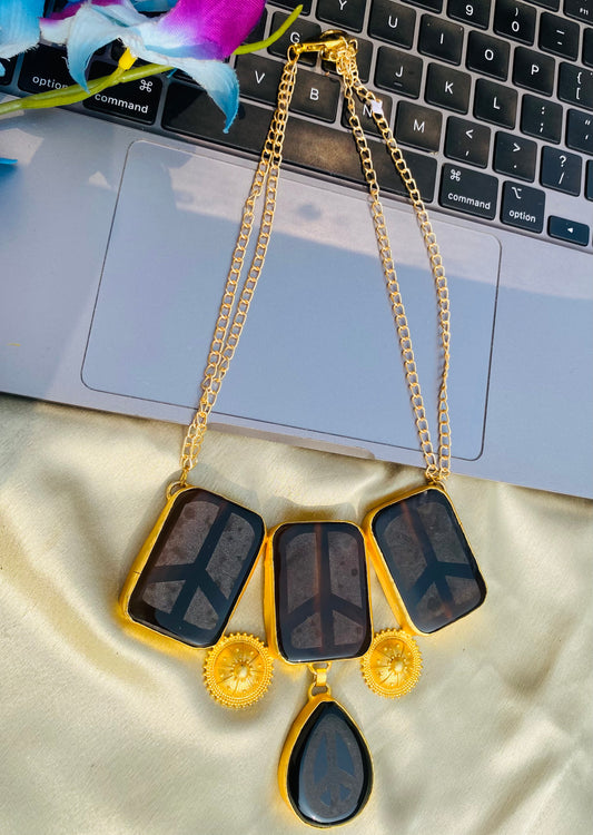 Blocks Of Onyx Pendant