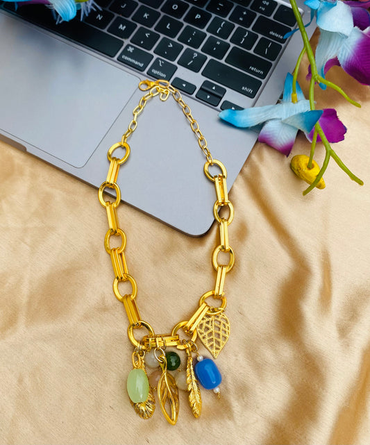 Leafy Beads Necklace