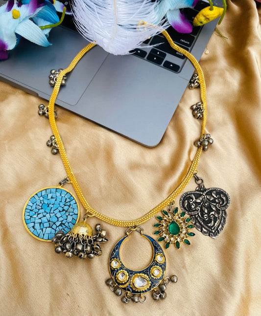 Elmyrah Turquoise Statement Necklace