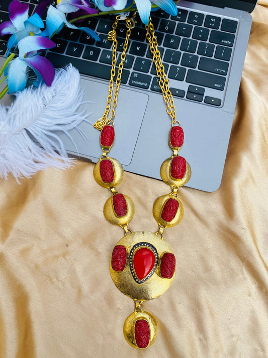 Red Drama Necklace