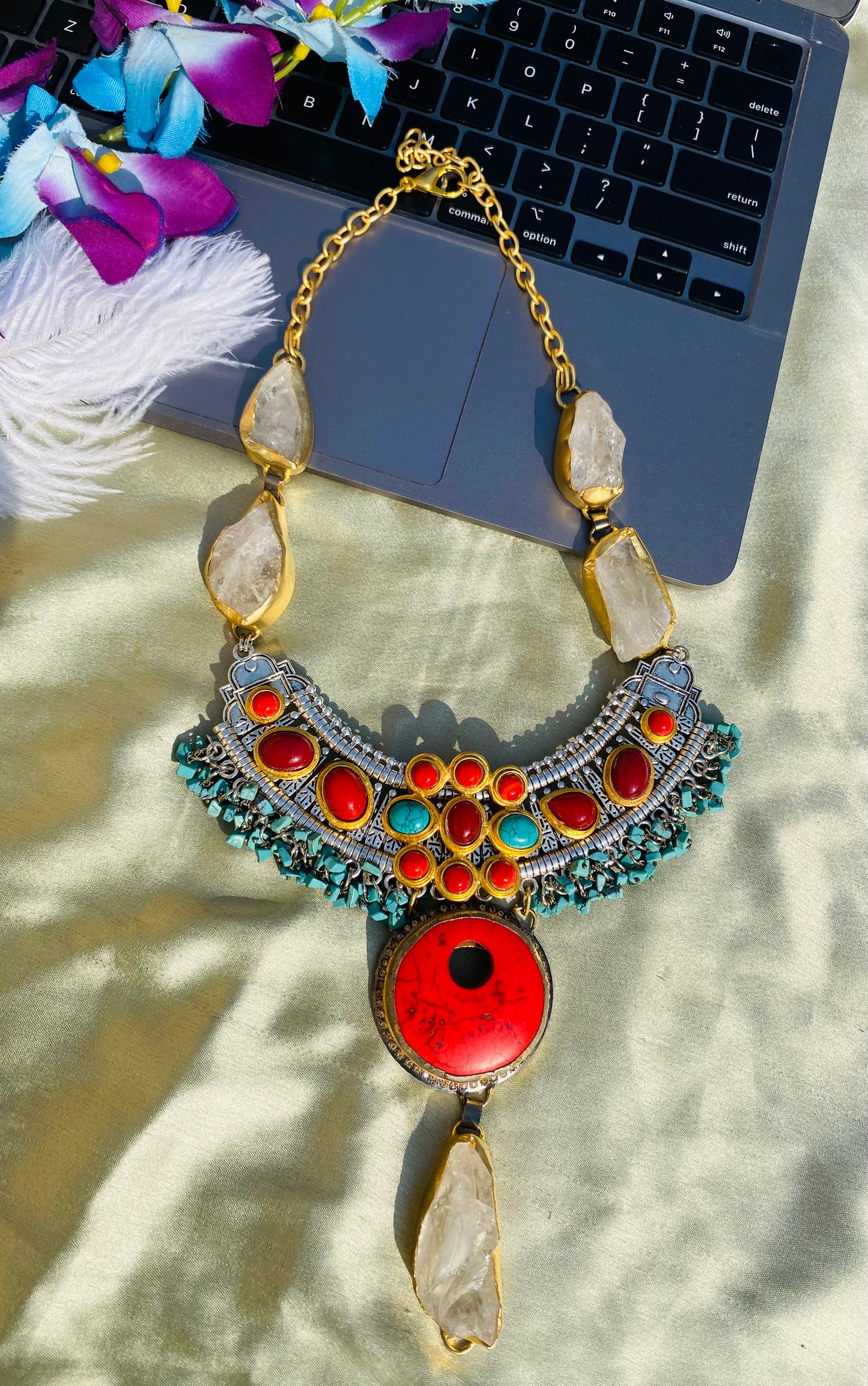 Coral Burst Necklace