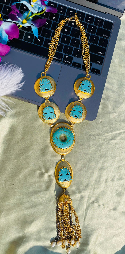 Faces of Turquoise Necklace