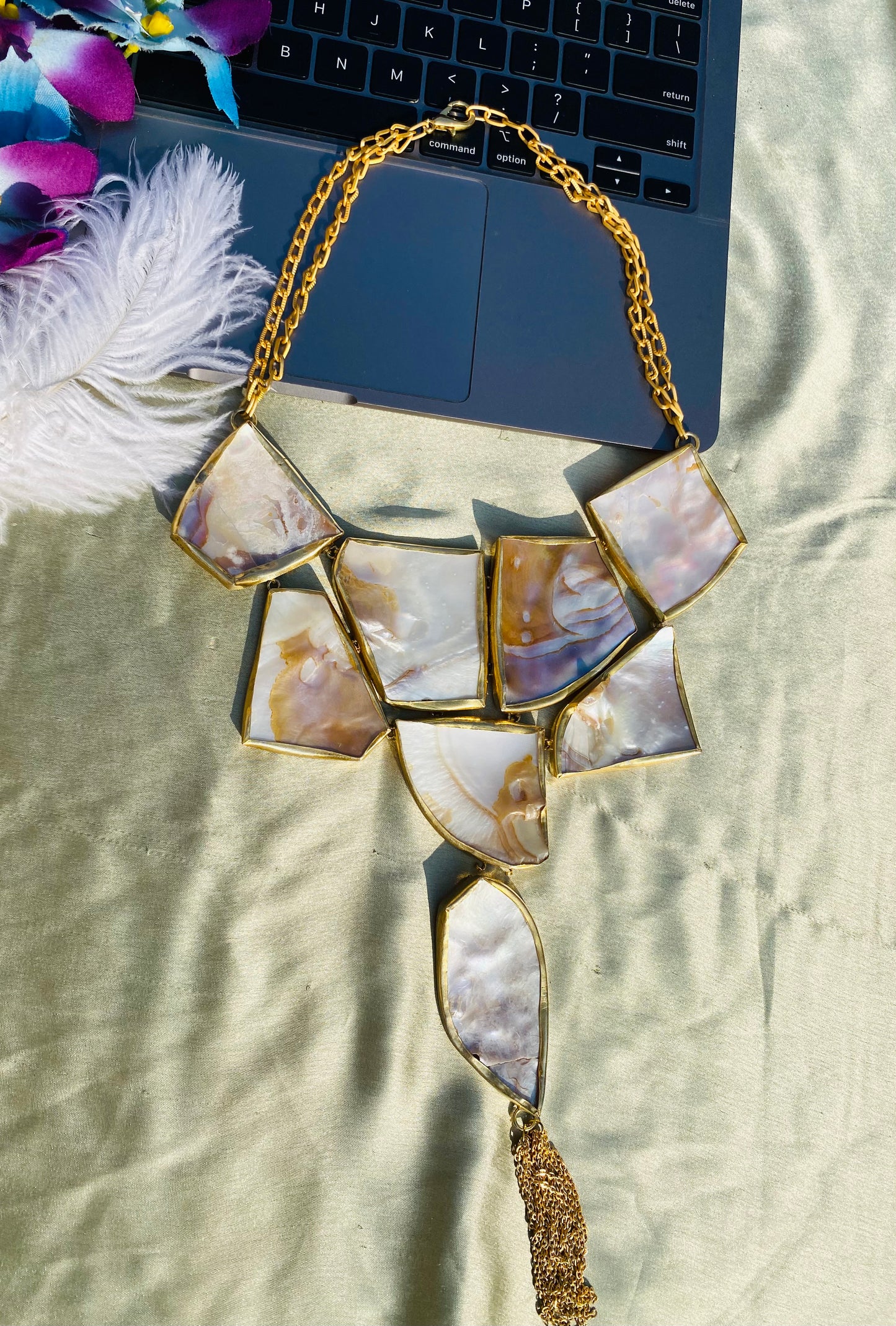 Shapes of Mother of Pearl Necklace