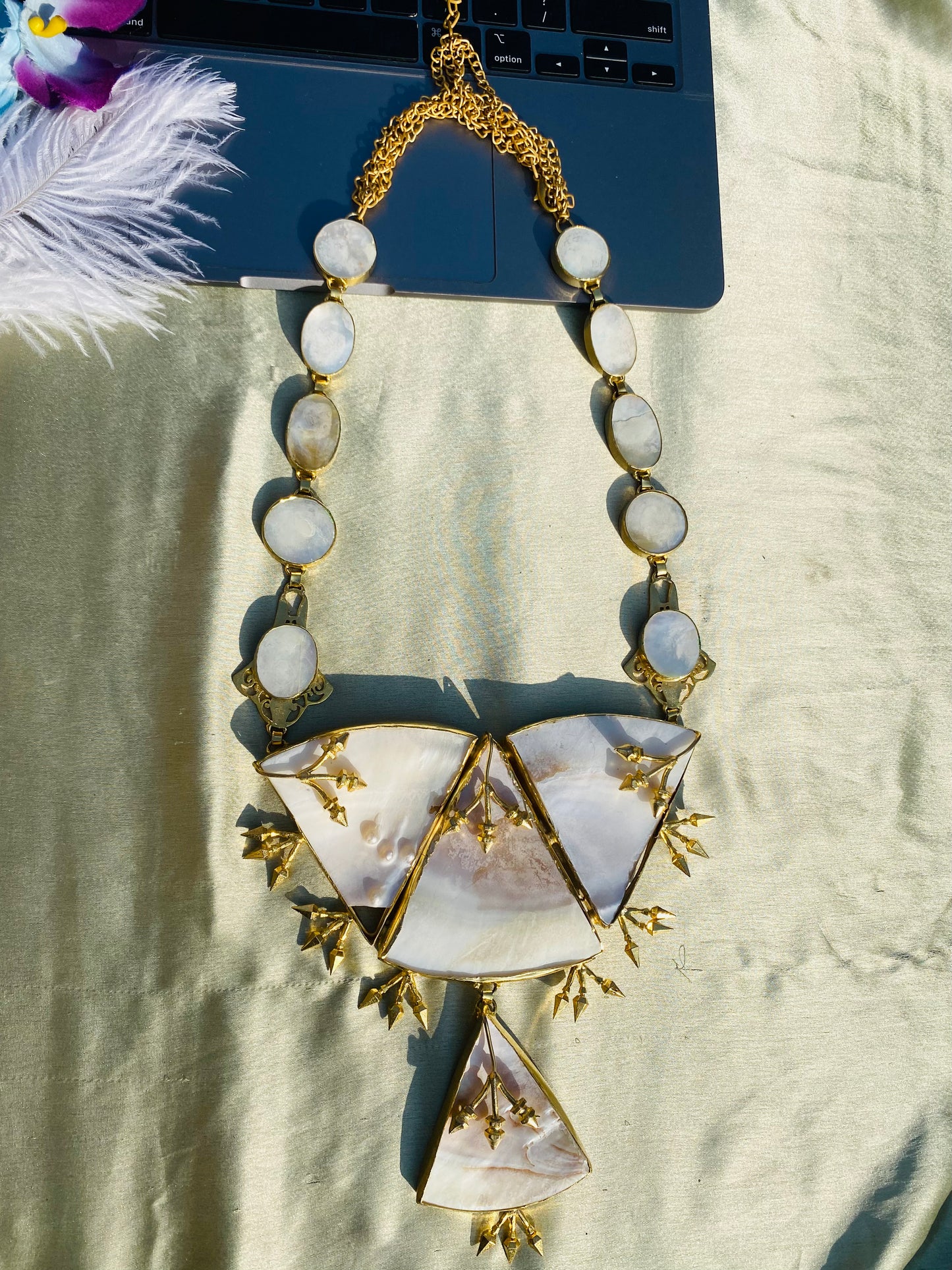 Triangle Mother of Pearl Necklace