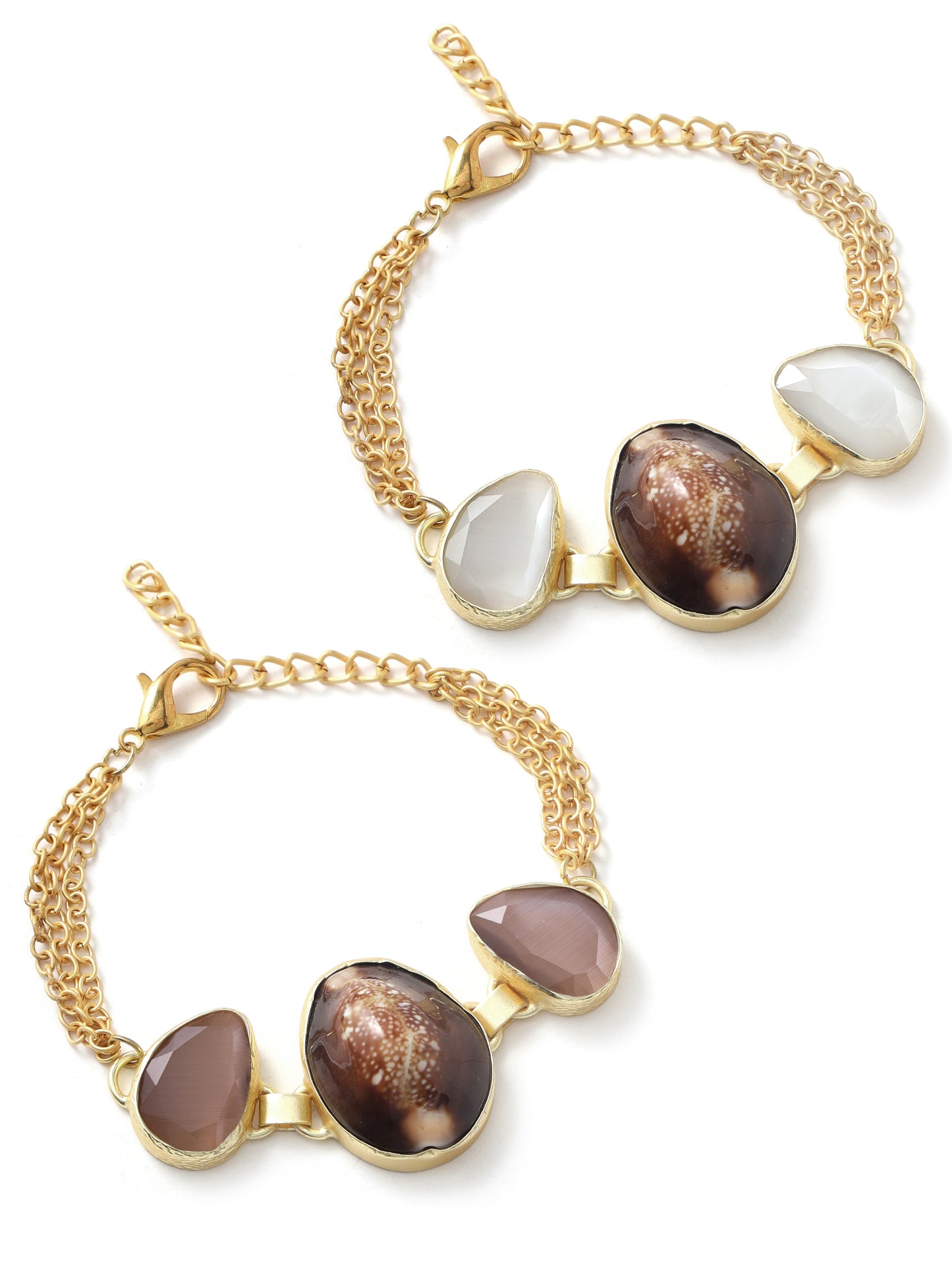 Monalisa stone Kodi Bracelet studded in Brass Metal