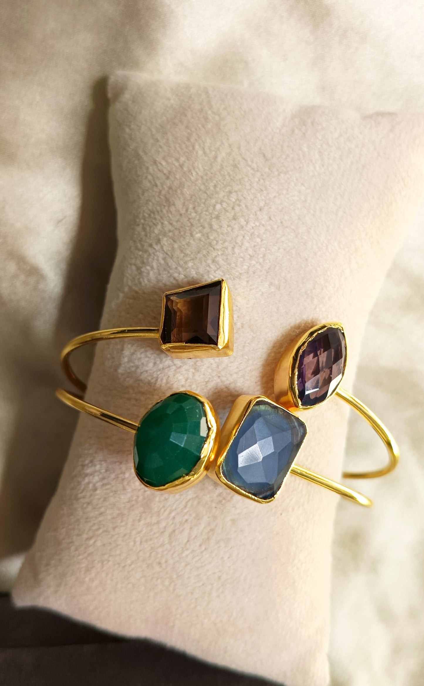 Purple and Brown Stone Glass Handcuff