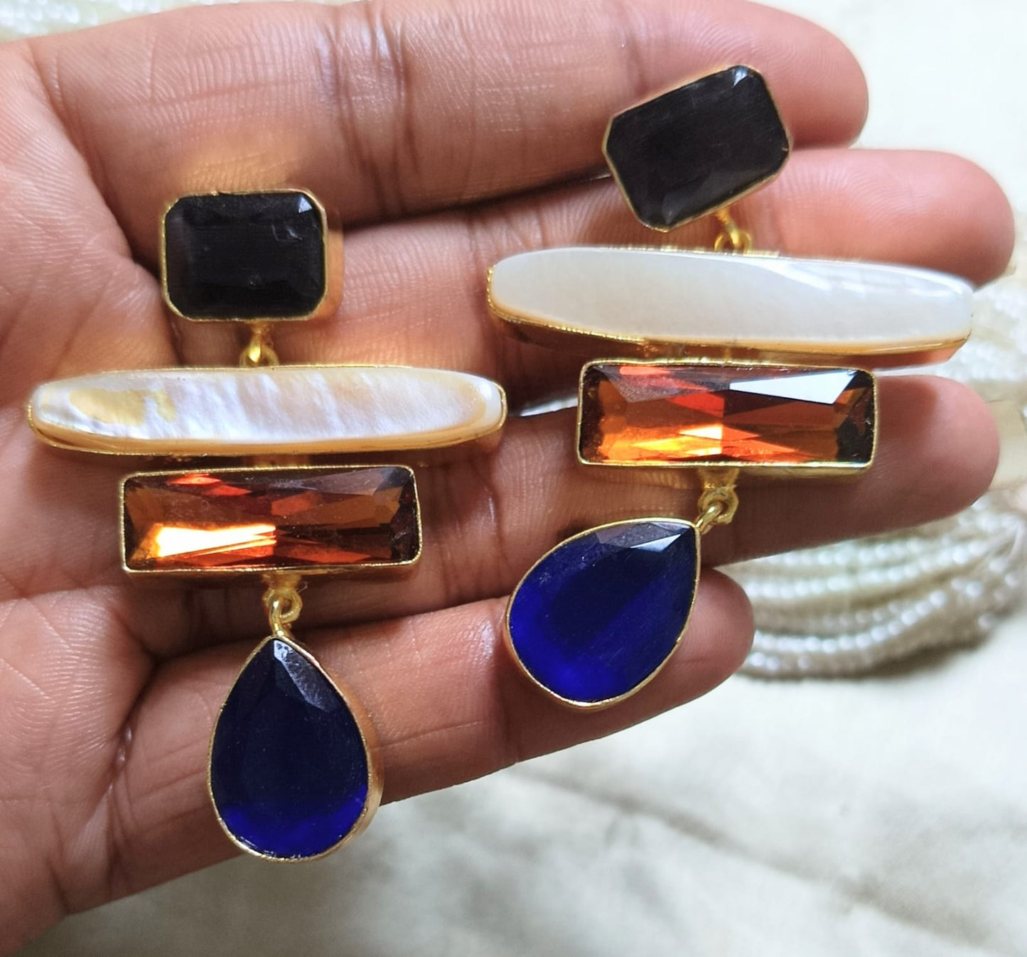 Aurora Glam Multi- Stone Drop Earring