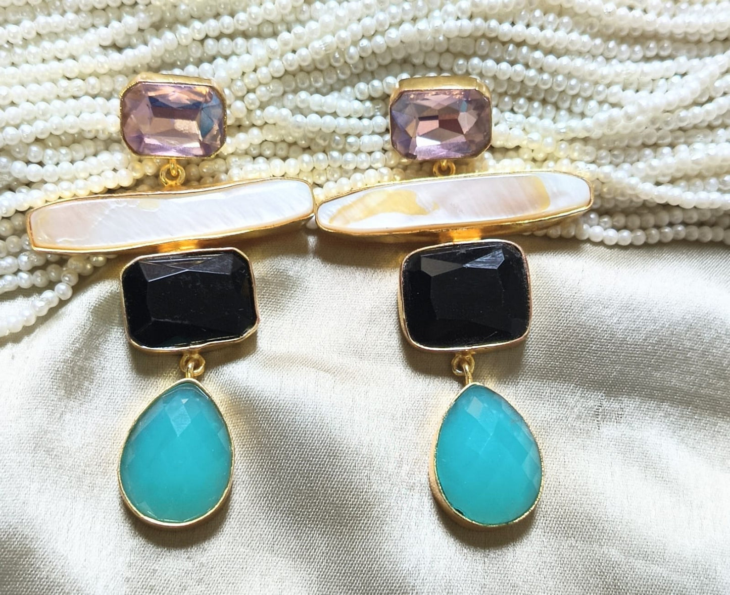 Aurora Glam Multi- Stone Drop Earring