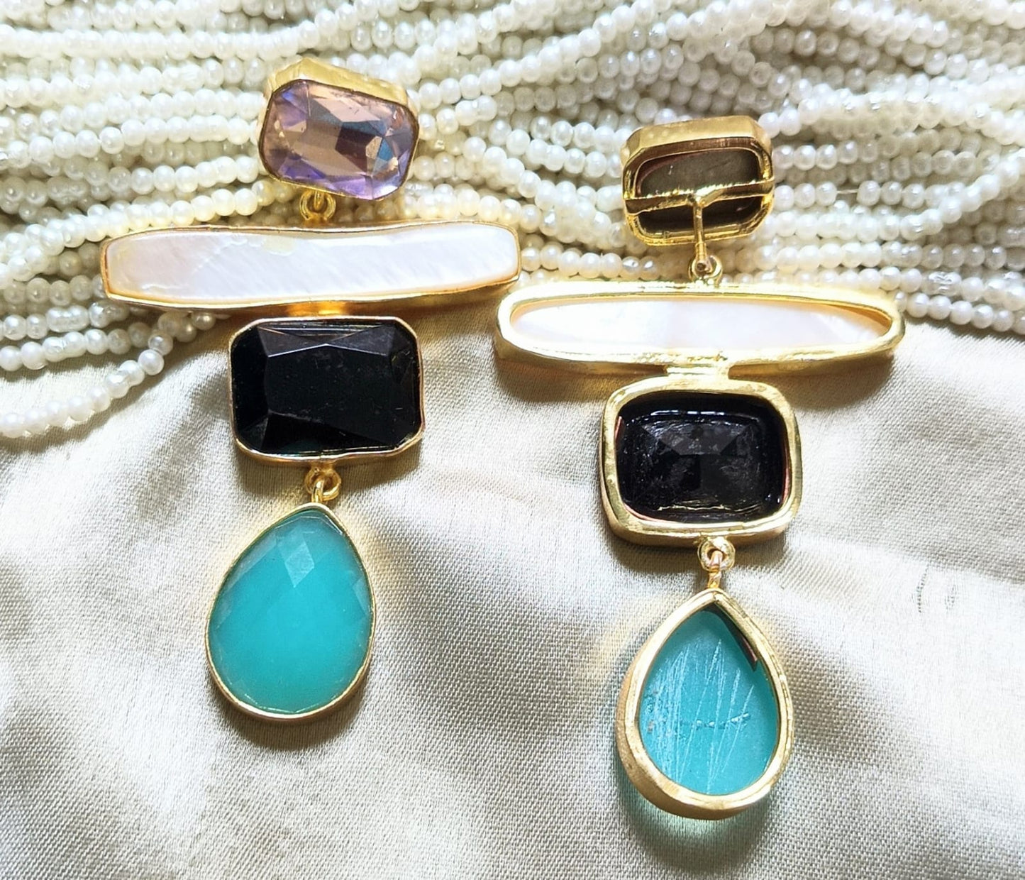 Aurora Glam Multi- Stone Drop Earring