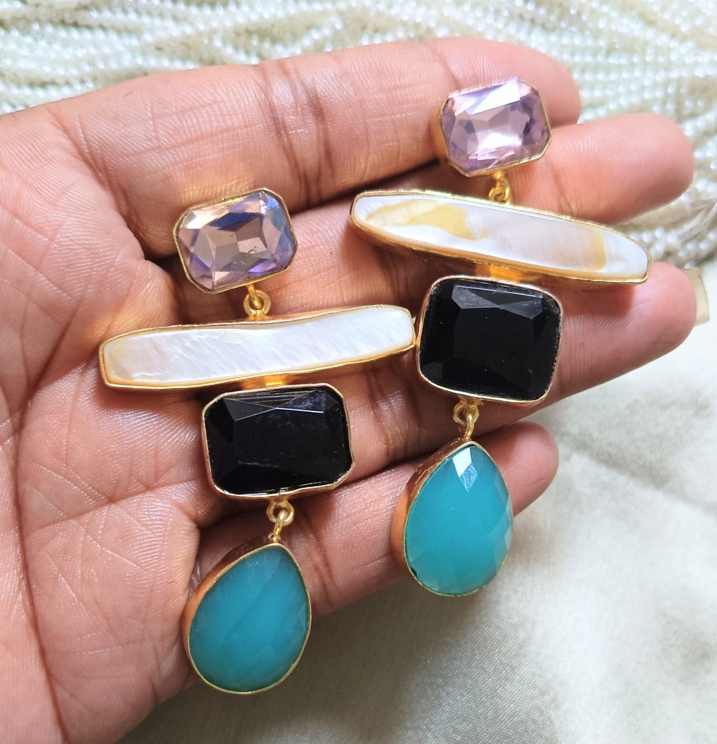 Aurora Glam Multi- Stone Drop Earring