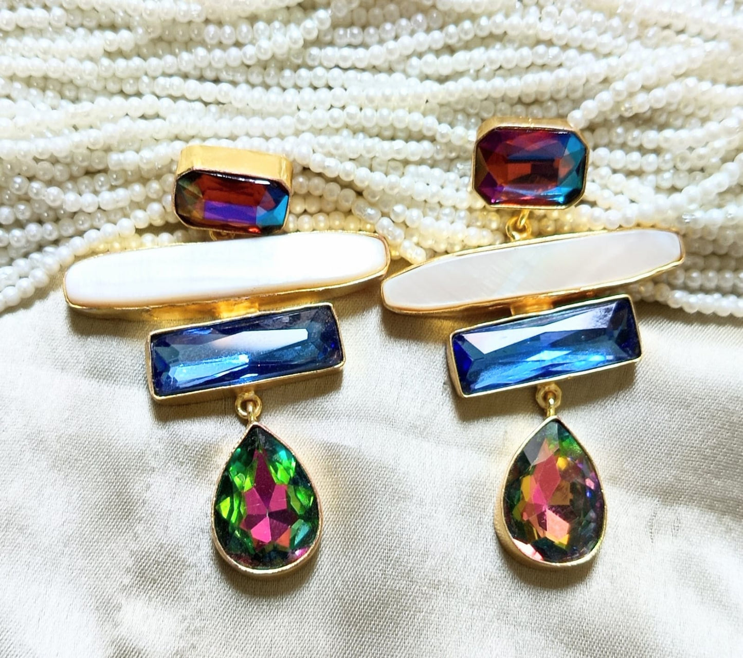 Aurora Glam Multi- Stone Drop Earring