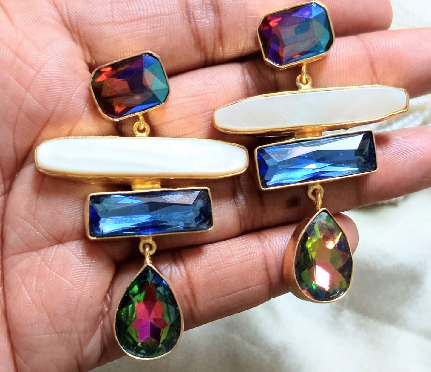 Aurora Glam Multi- Stone Drop Earring