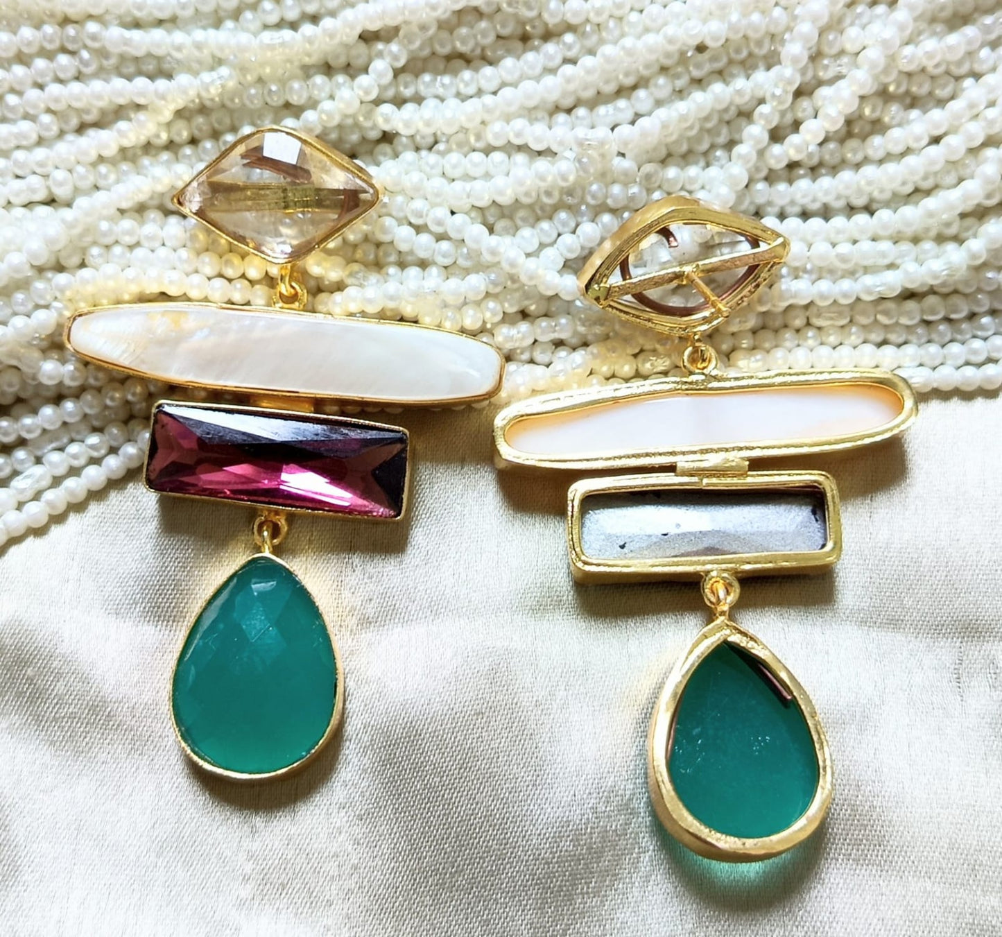 Aurora Glam Multi- Stone Drop Earring