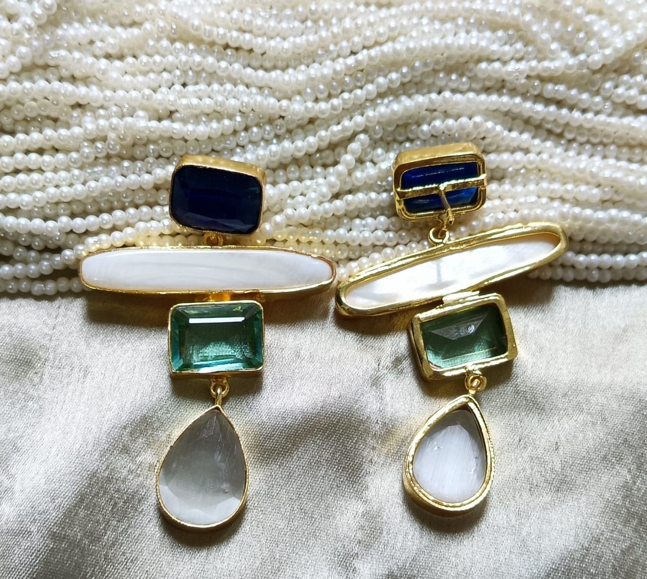 Aurora Glam Multi- Stone Drop Earring