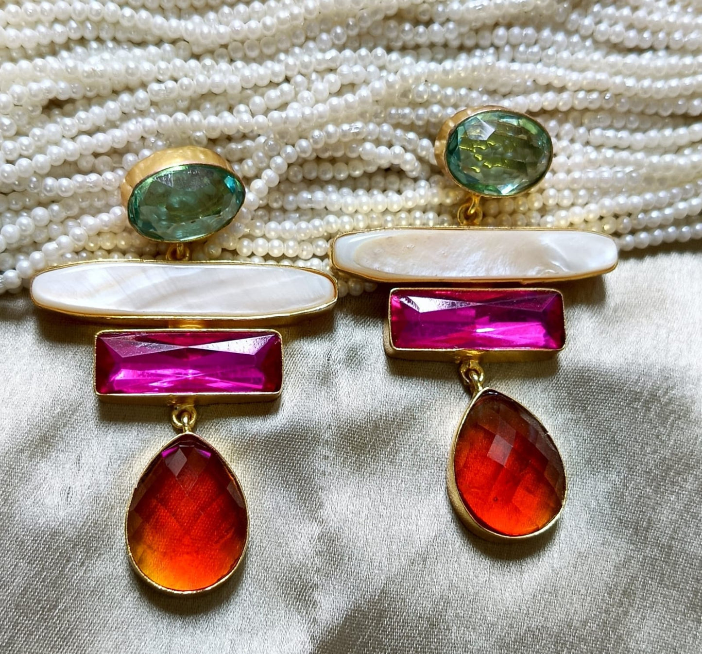 Aurora Glam Multi- Stone Drop Earring