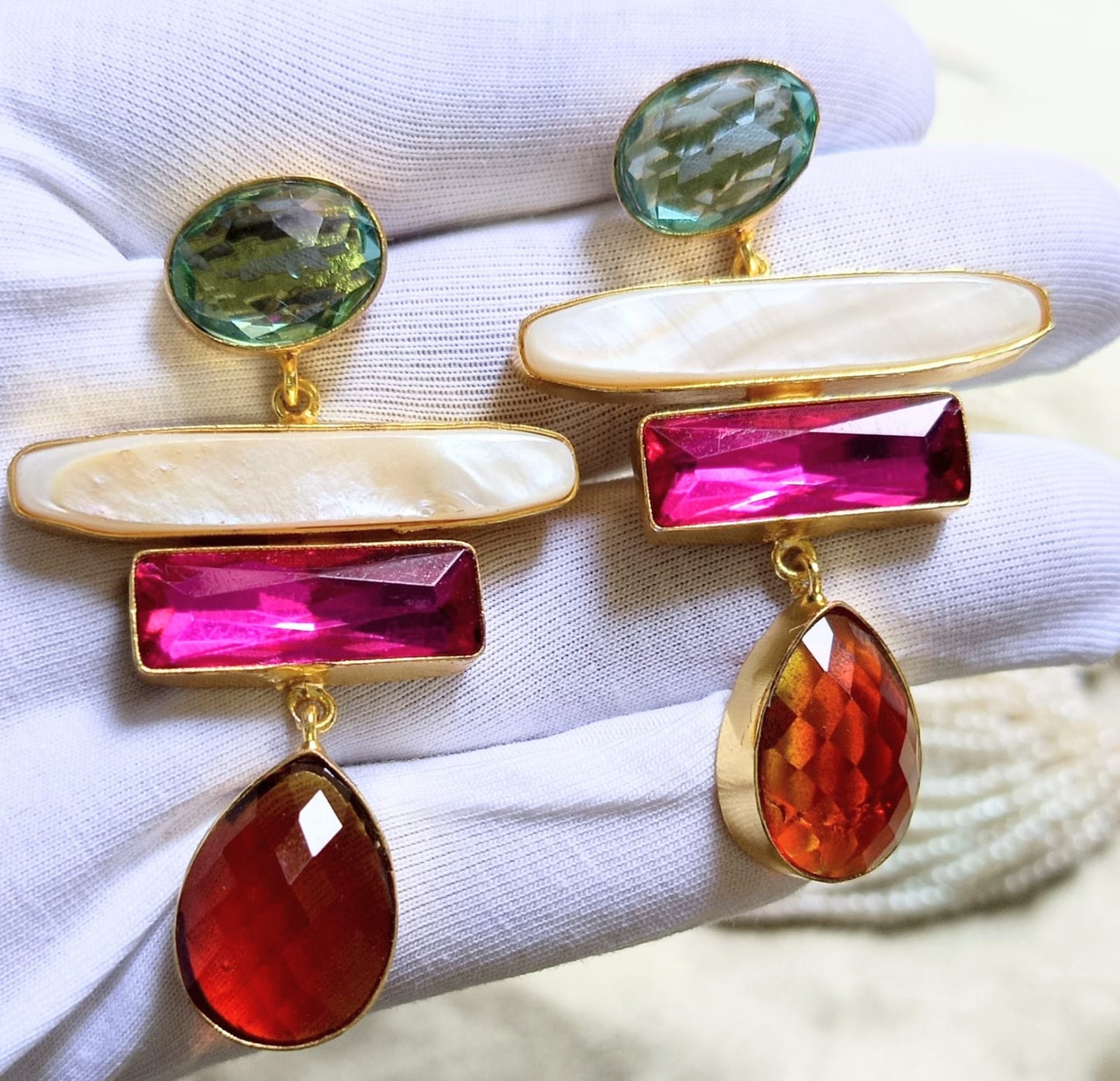 Aurora Glam Multi- Stone Drop Earring