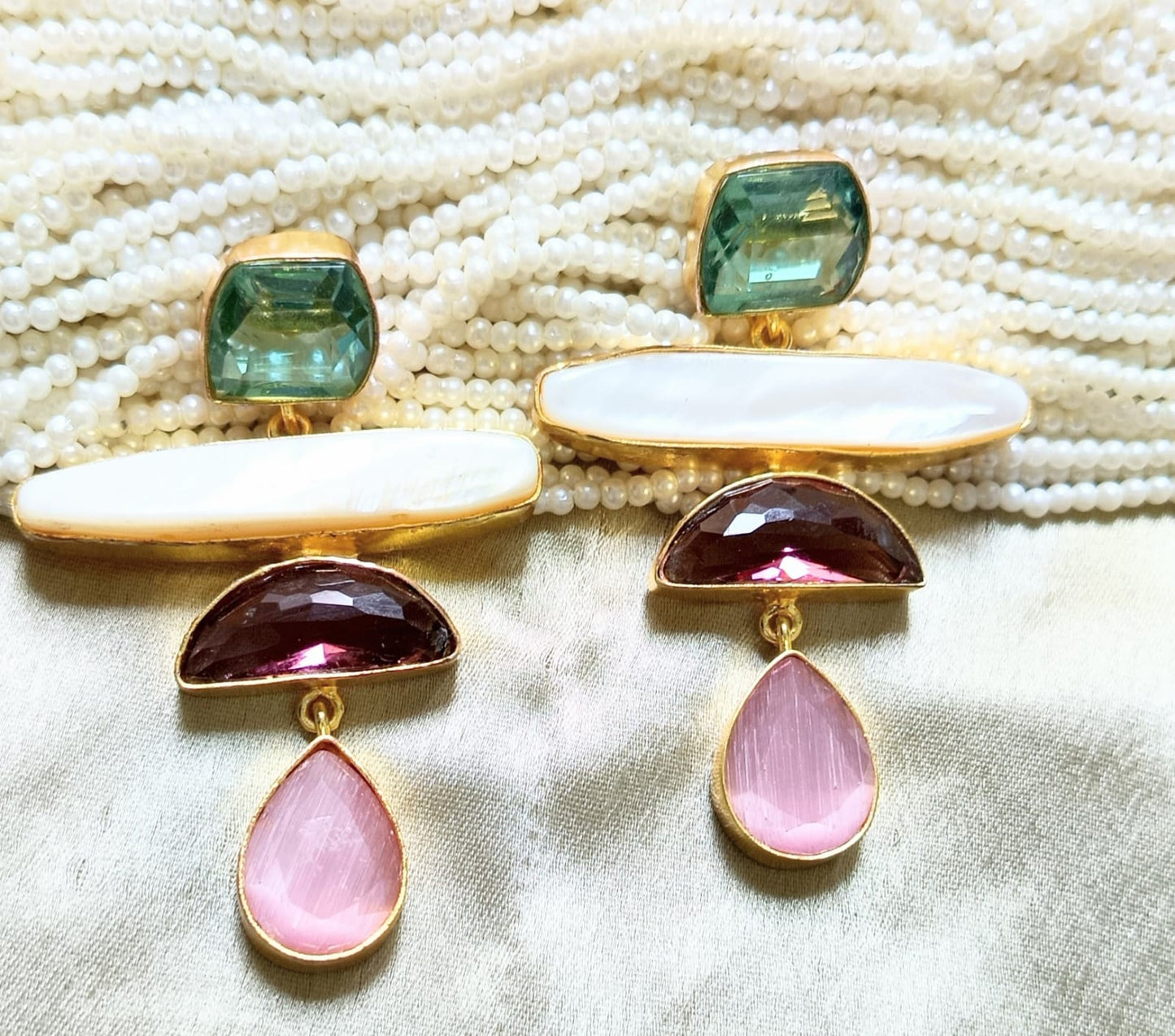 Aurora Glam Multi- Stone Drop Earring