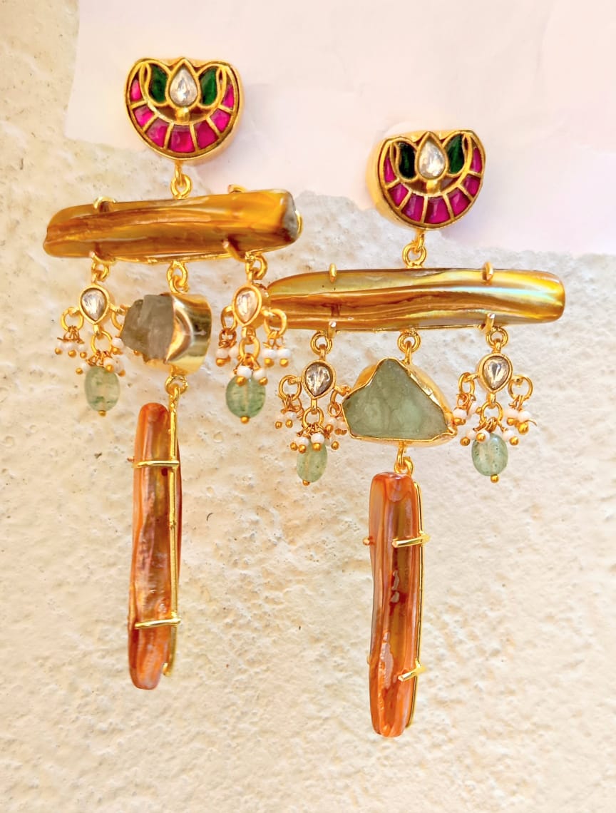 Royal Kundan & Gemstone Dangler Earring