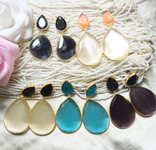 Double Teardrop luxe statement Earring