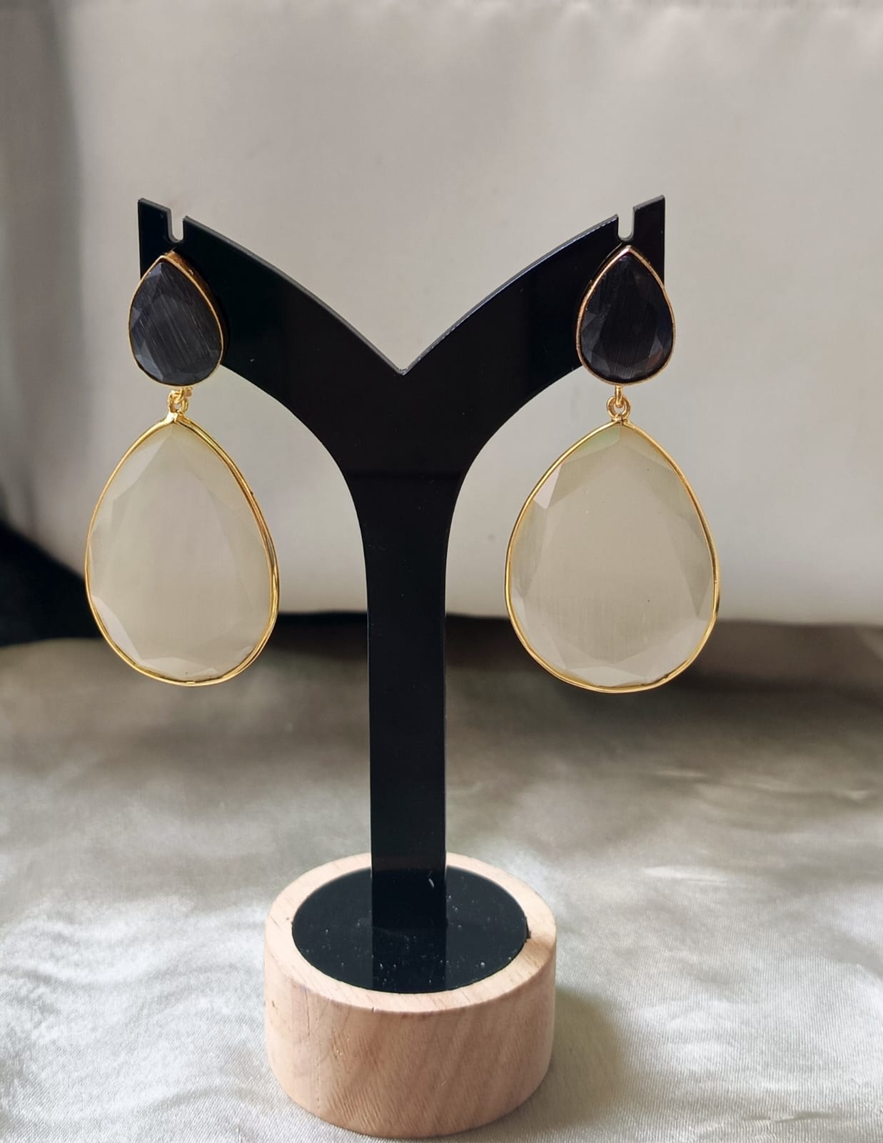 Double Teardrop luxe statement Earring