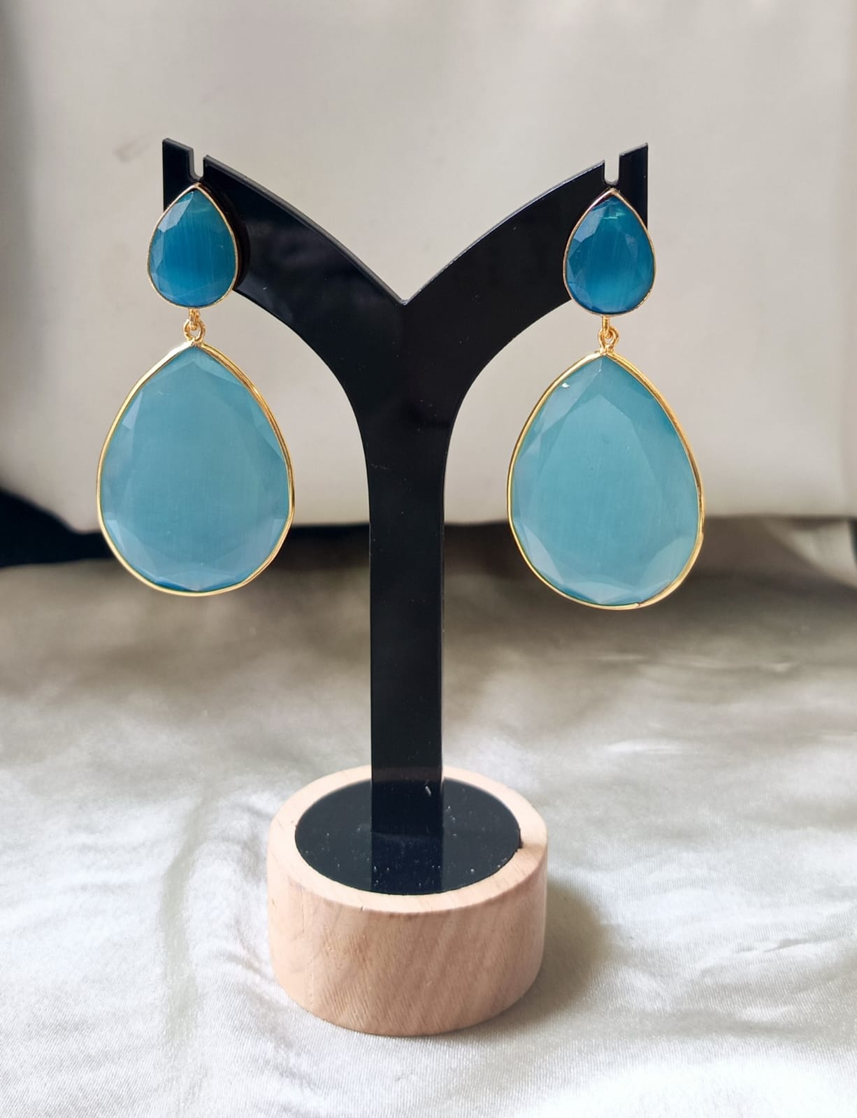 Double Teardrop luxe statement Earring