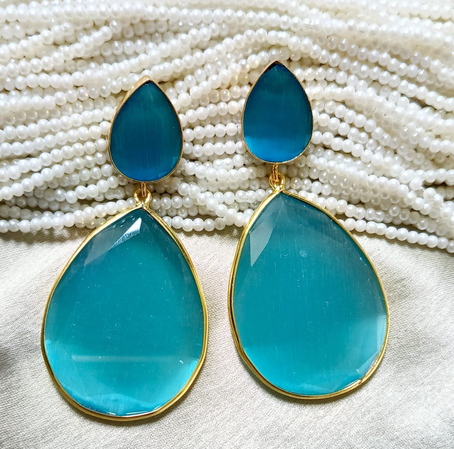 Double Teardrop luxe statement Earring