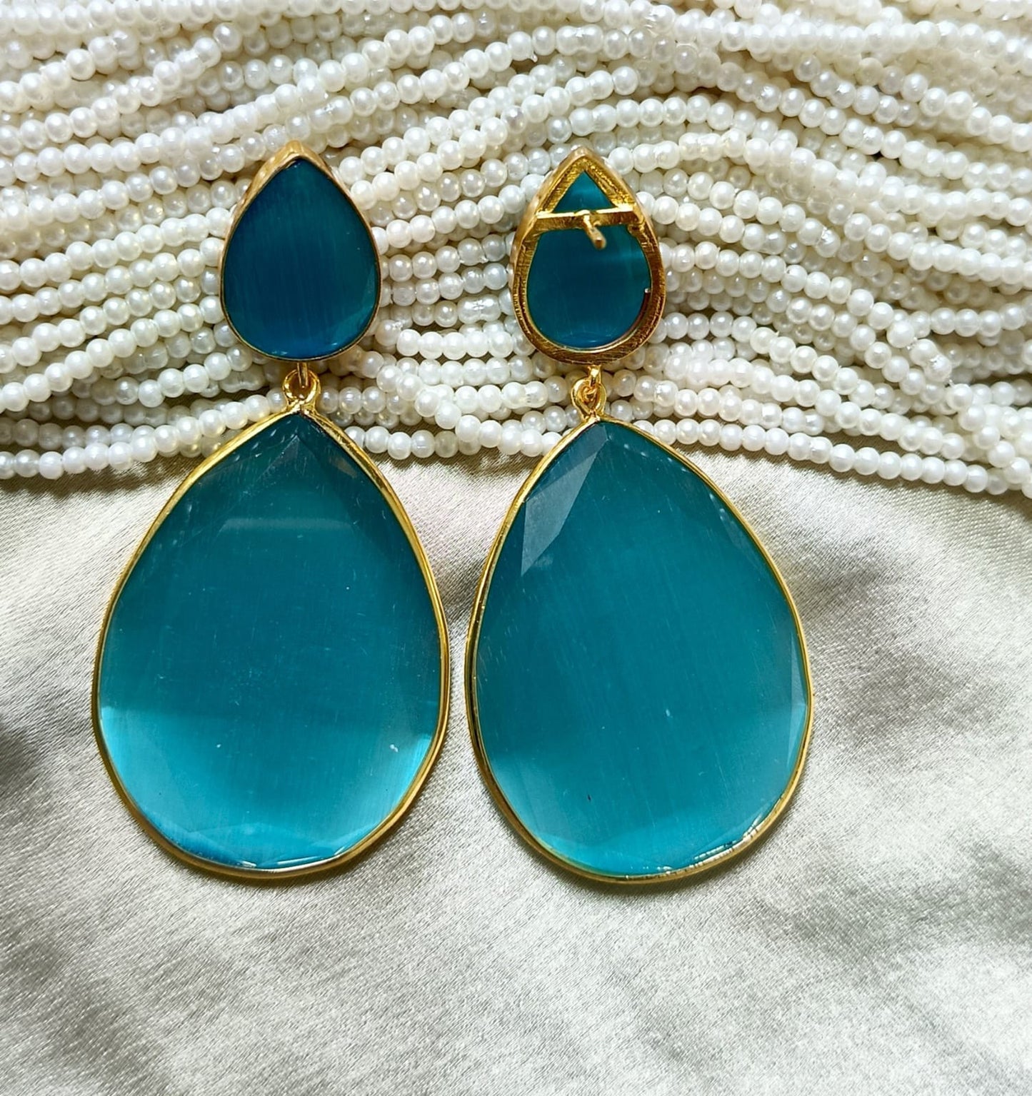 Double Teardrop luxe statement Earring